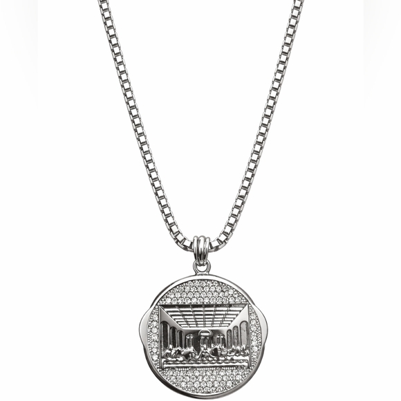 🚨 ZAY SOS🚨 Last Supper Necklace Or Basketball All With 34” Box Chain NWT - Picture 7 of 14